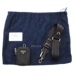 Prada Shoulder Bag Nylon Leather 2VH113 PRADA Black