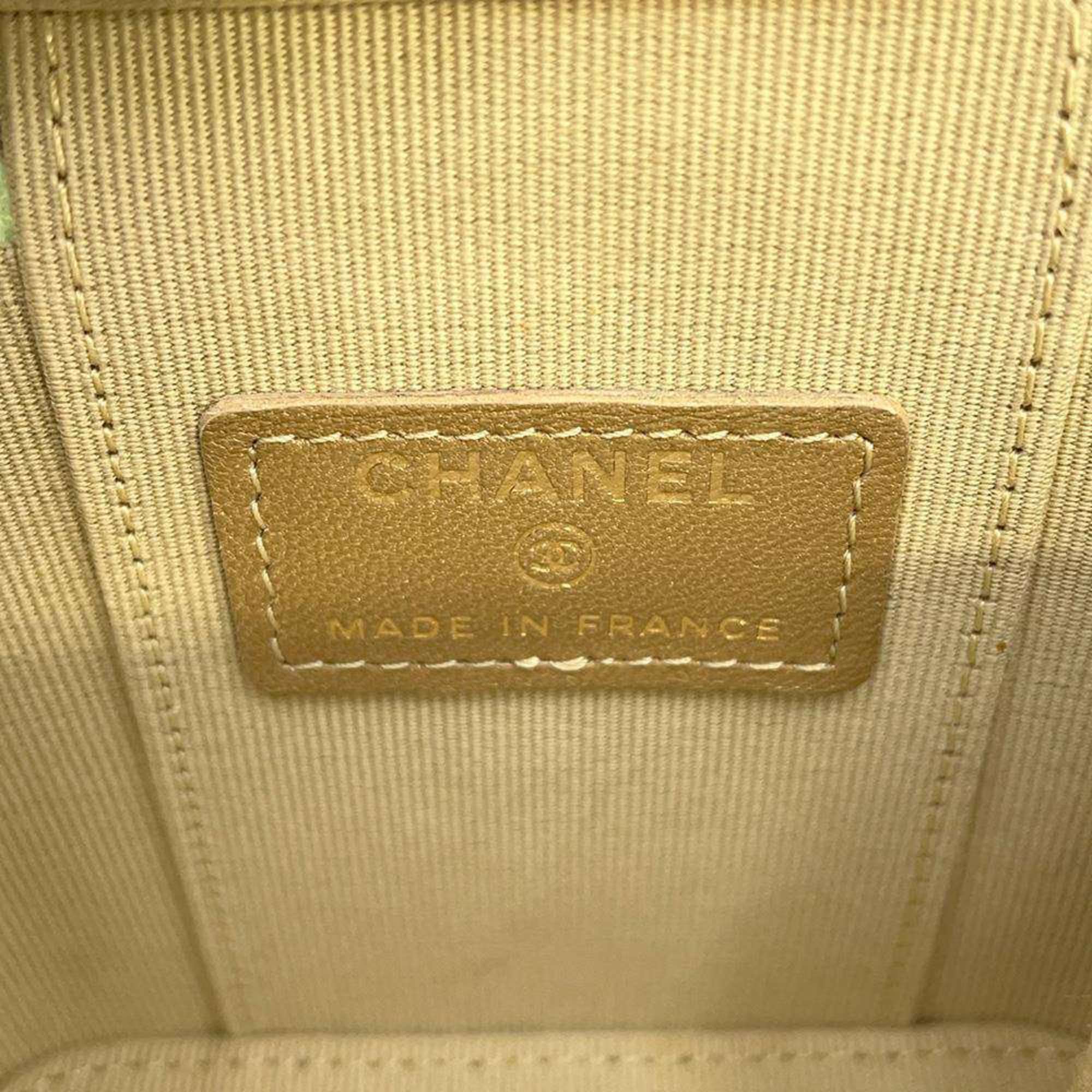 Chanel Chain Shoulder Bag Coco Mark Matelasse Ball Vanity Small AP1447