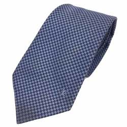 LOUIS VUITTON Louis Vuitton Tie Cravate Micro Damier M78750 Marine Blue Navy 100% Silk Men's