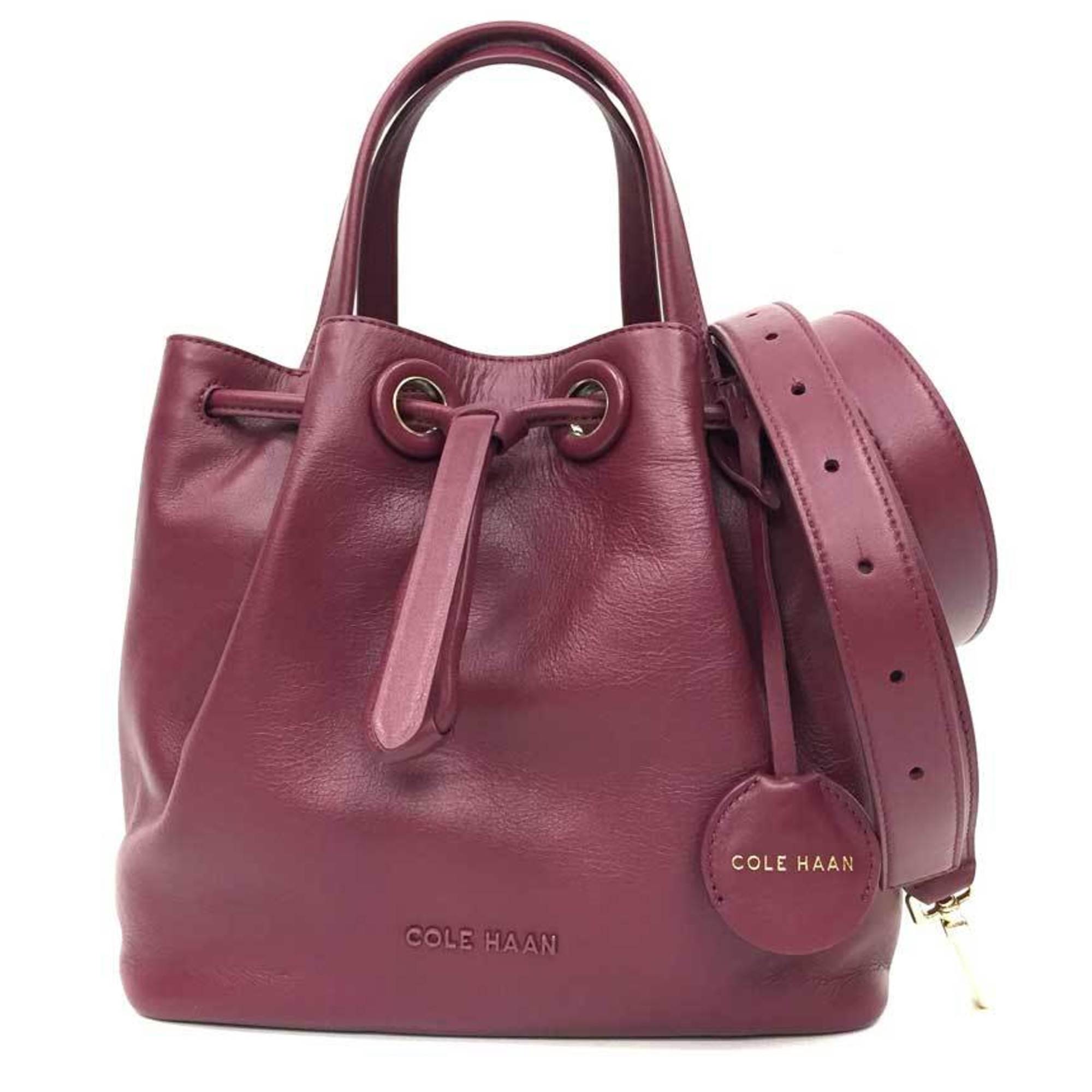 Cole Haan Grand Ambition Small Baguette Bag Shoulder 2WAY Tote Bordeaux U04146 Women's aq10523