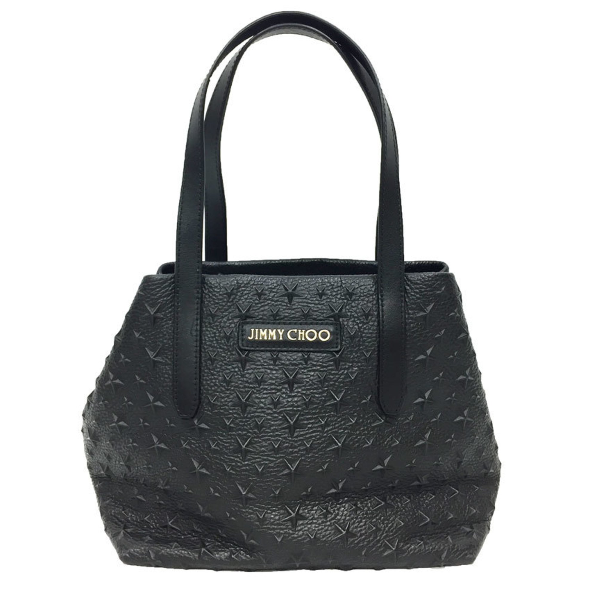 JIMMY CHOO Tote Bag SOFIA/S J000095749001 EMBOSSED STARS ON GRAINY LEATHER Stars Black Jimmy Choo Ladies