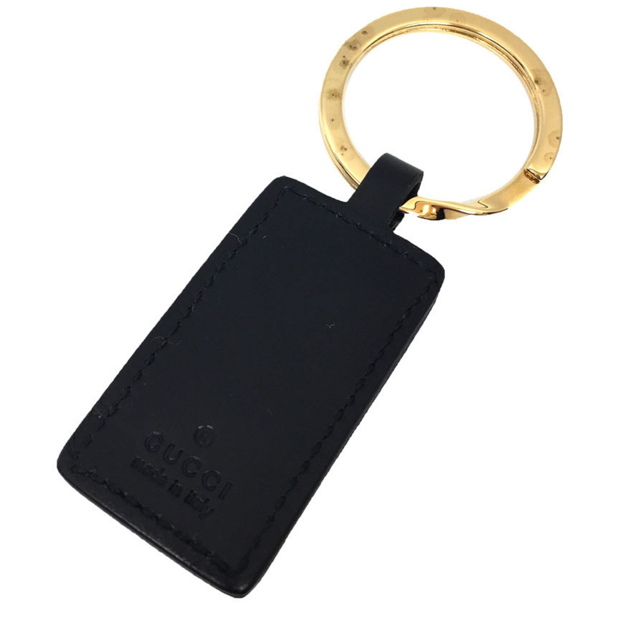 Gucci GUCCI Key Ring Holder Tiger Black x Men's Women's Unisex Small Wallet