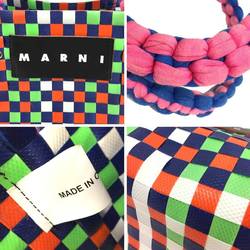 MARNI Jersey Handle Picnic Bag Basket Flower Cafe Multicolor Marni