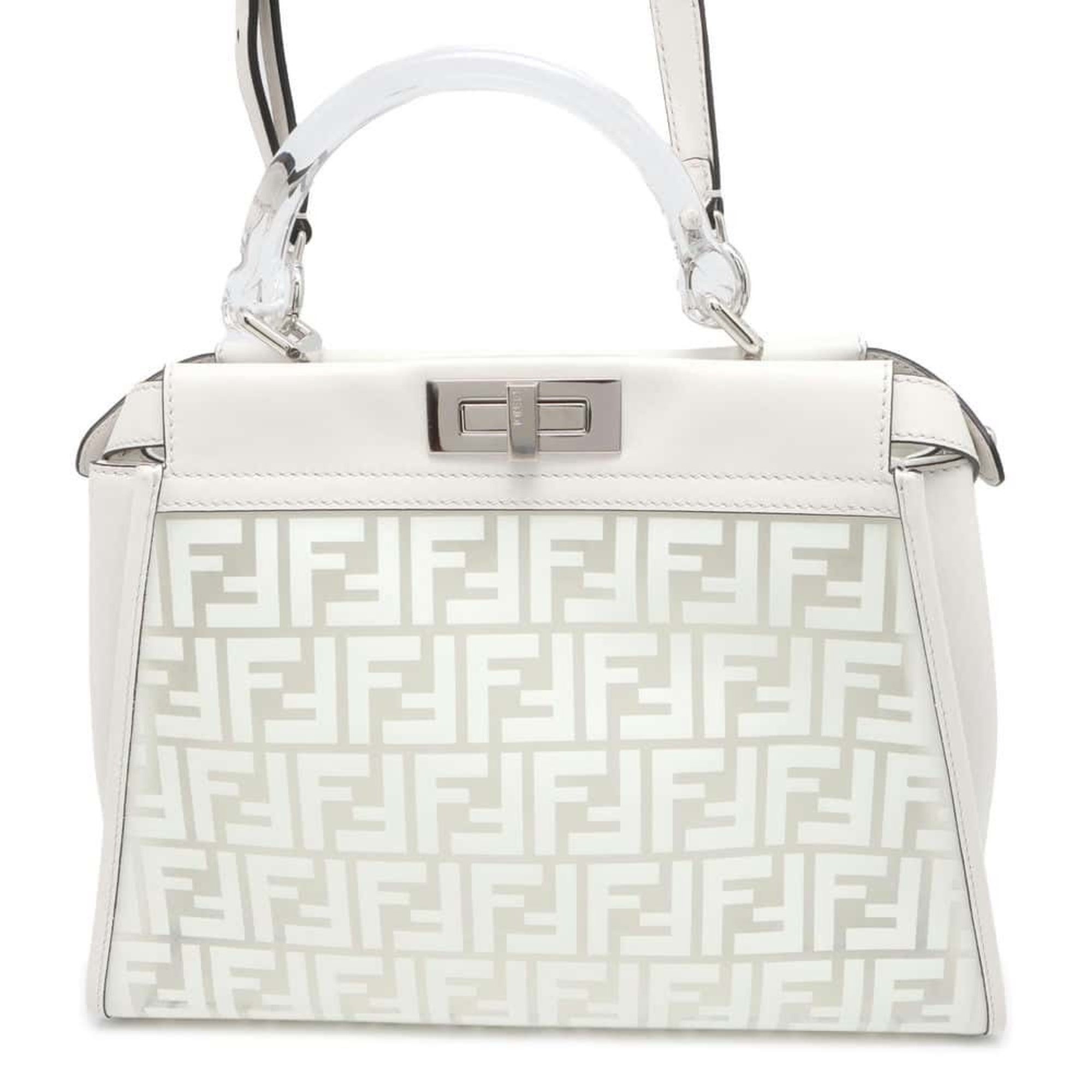 Fendi Handbag Peekaboo Regular Medium 8BN290 FENDI 2way Shoulder Bag White