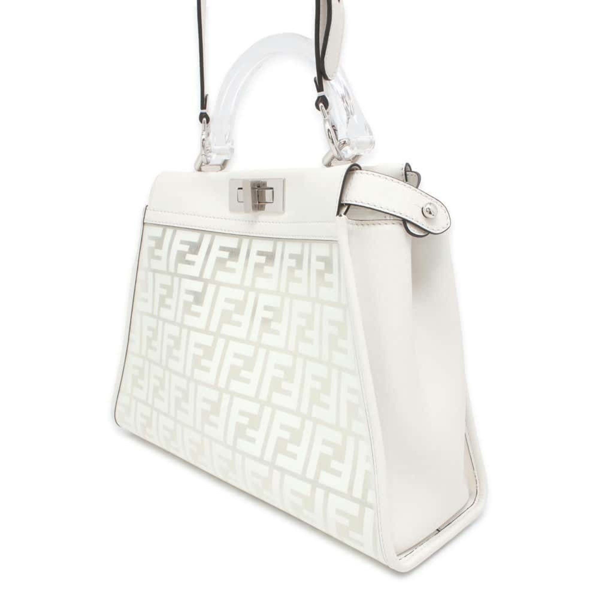 Fendi Handbag Peekaboo Regular Medium 8BN290 FENDI 2way Shoulder Bag White