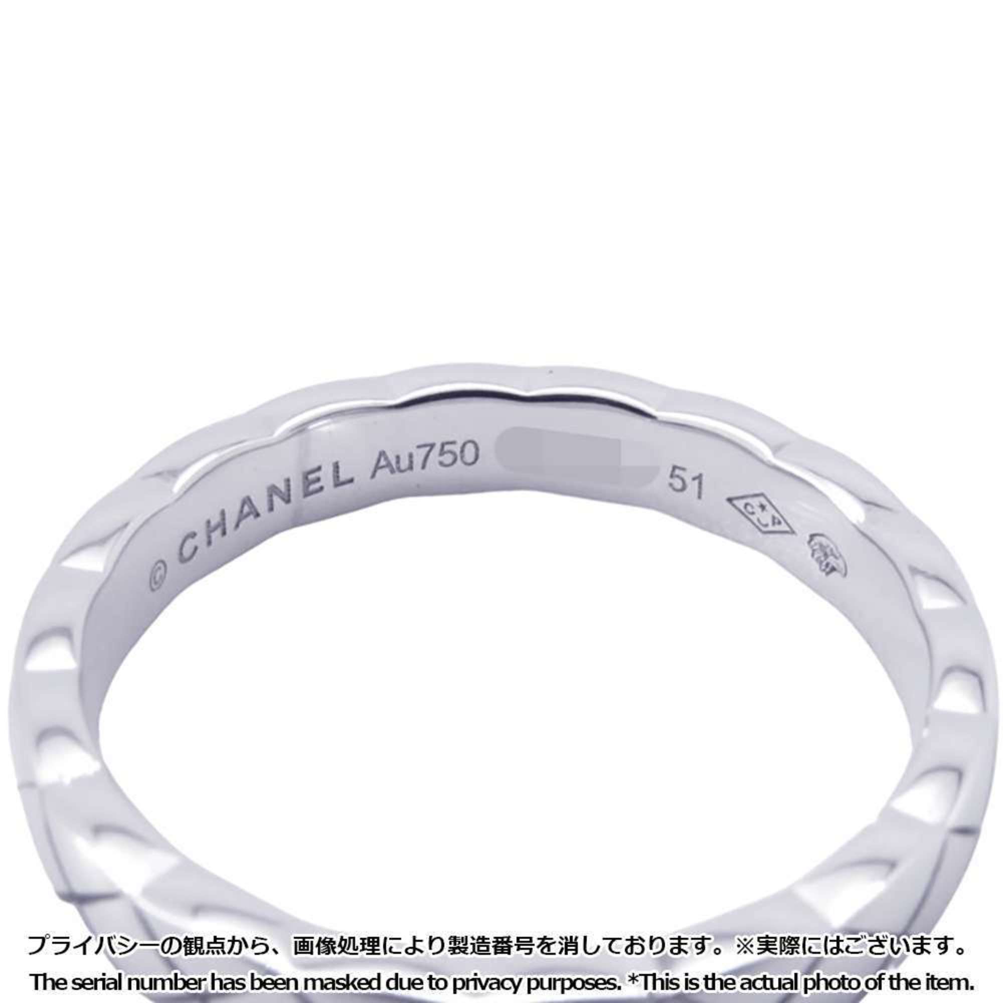 Chanel Ring Coco Crush Collection Model K18WG White Gold Size 51 J11793 CHANEL