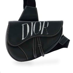 Christian Dior Body Bag Alex Foxton Collaboration Saddle Leather Black