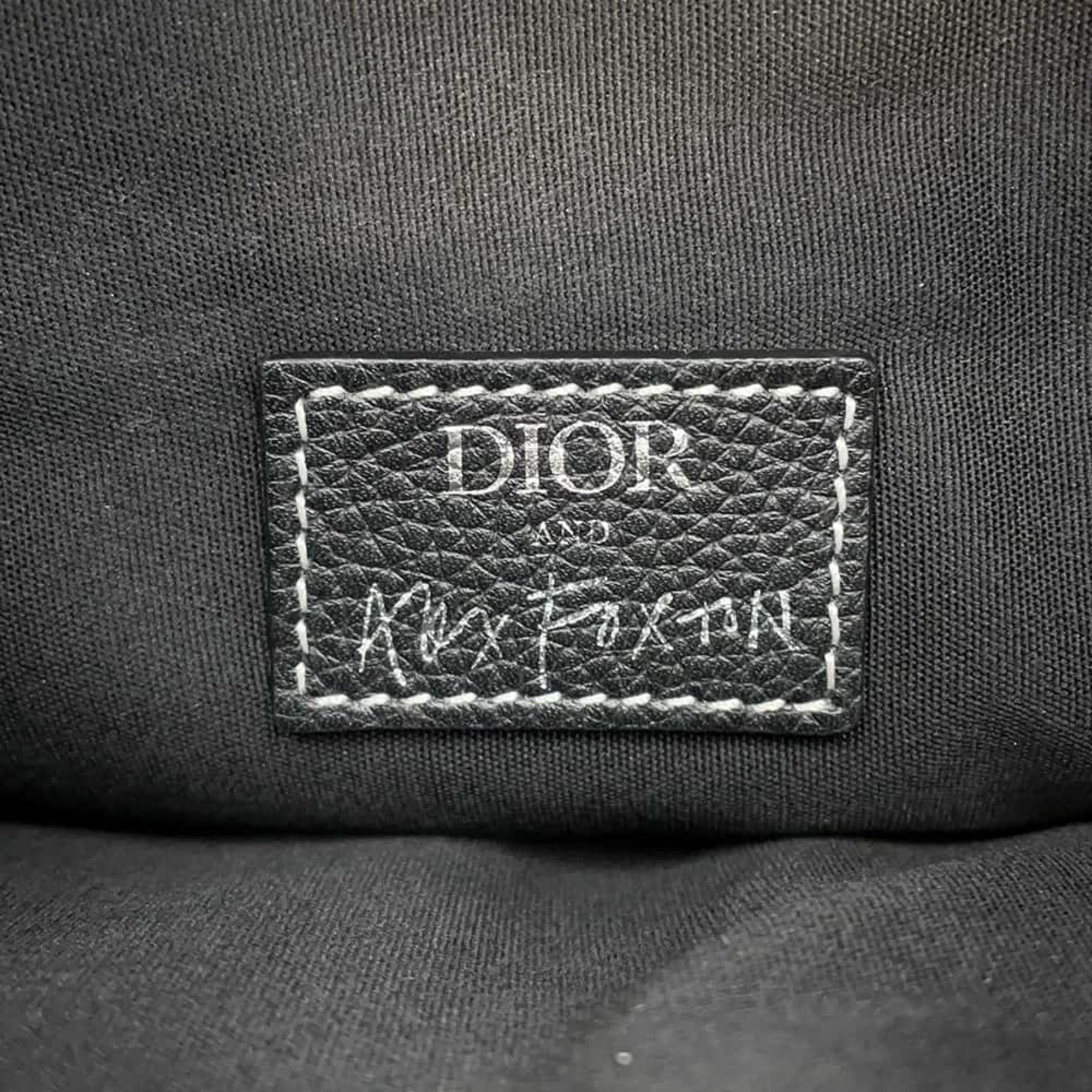 Christian Dior Body Bag Alex Foxton Collaboration Saddle Leather Black