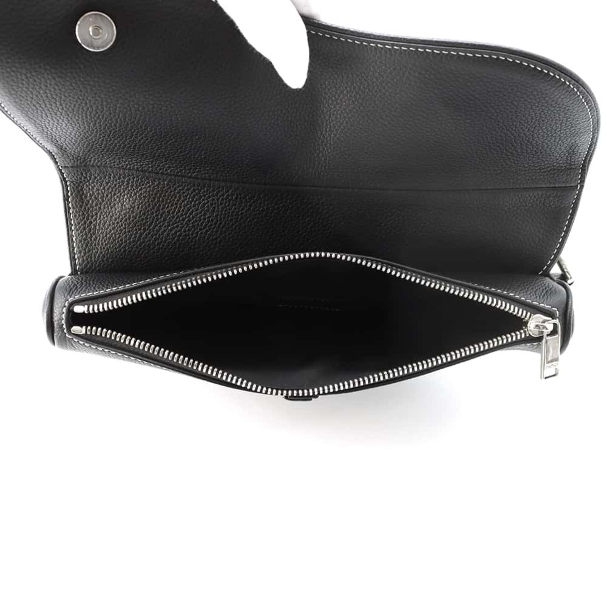 Christian Dior Body Bag Alex Foxton Collaboration Saddle Leather Black