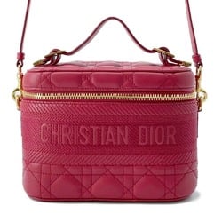 Christian Dior Dior Handbag DIORTRAVEL Small Vanity Cannage Lambskin S5488UNTR 2way Shoulder