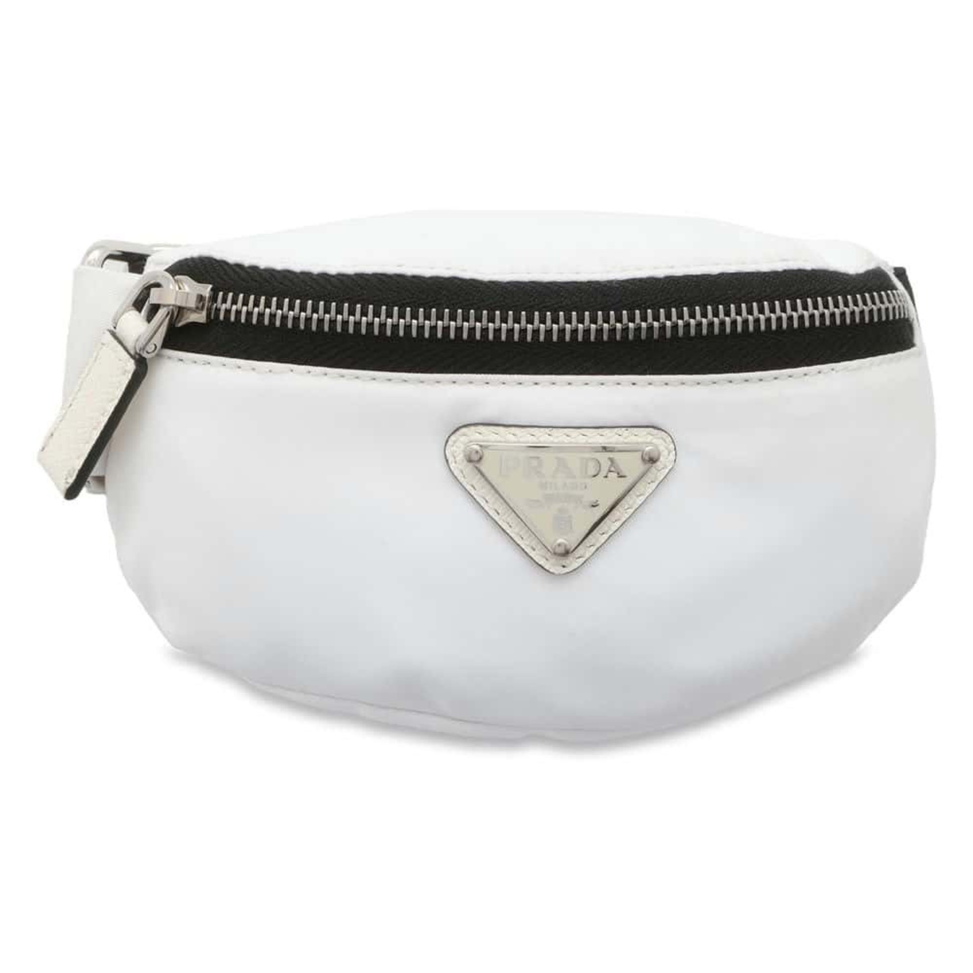 Prada Pouch Wristband Nylon 1TT095 PRADA White Black