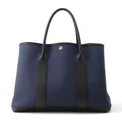 Hermes Tote Bag Garden PM Deep Blue Black Toile Military Negonda D Stamp