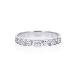 Cartier Ring Love Small Model Diamond K18WG White Gold Size 47 B4218247