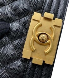 Chanel Chain Shoulder Bag Boy Small Matelasse Coco Mark A67085 CHANEL Black