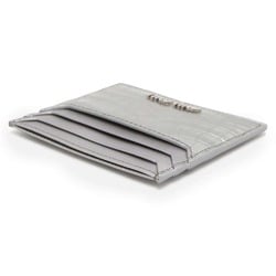 Miu Miu Miu Business Card Holder/Card Case Embossed Leather Wallet