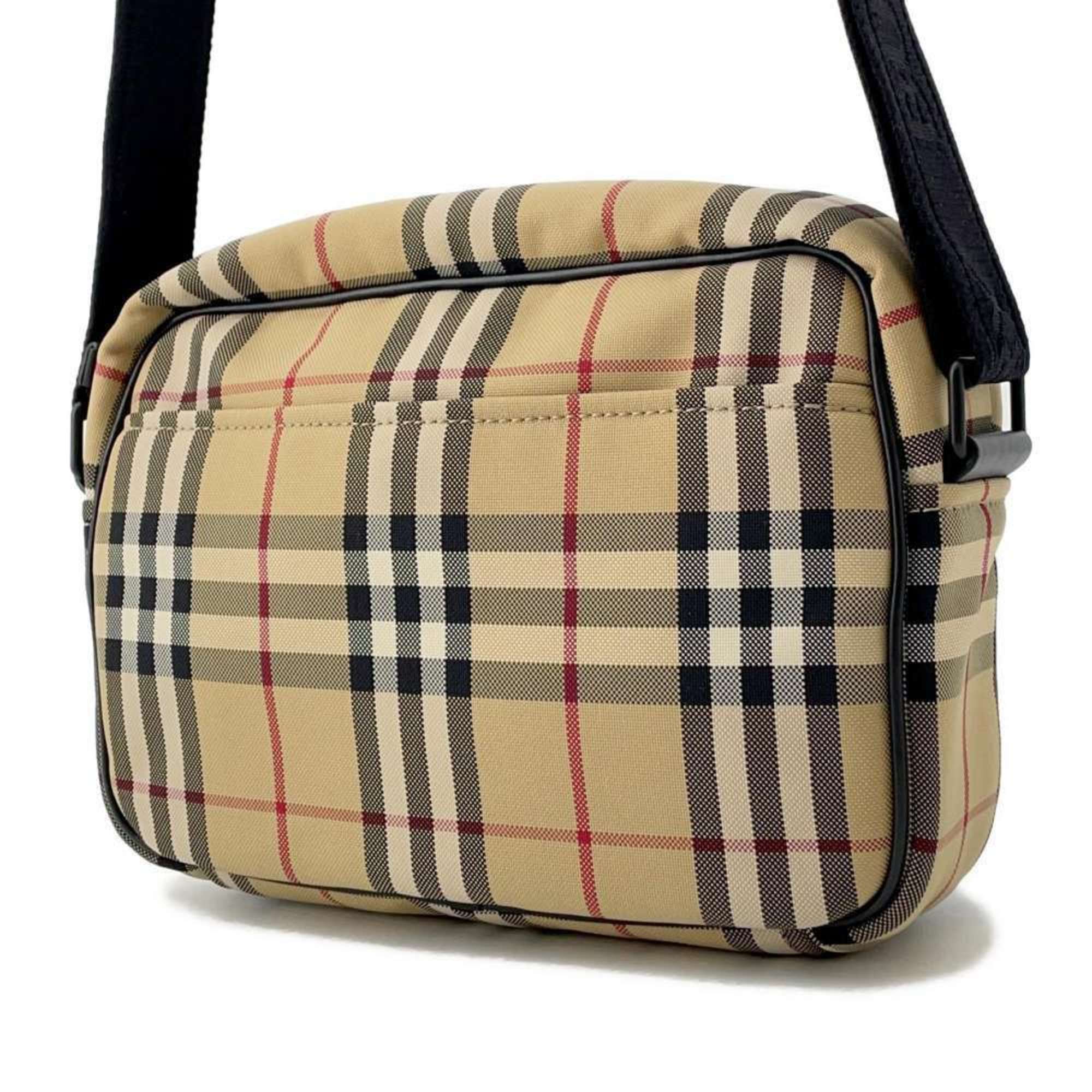 Burberry Shoulder Bag Nova Check Paddy Canvas Leather 8069760 BURBERRY