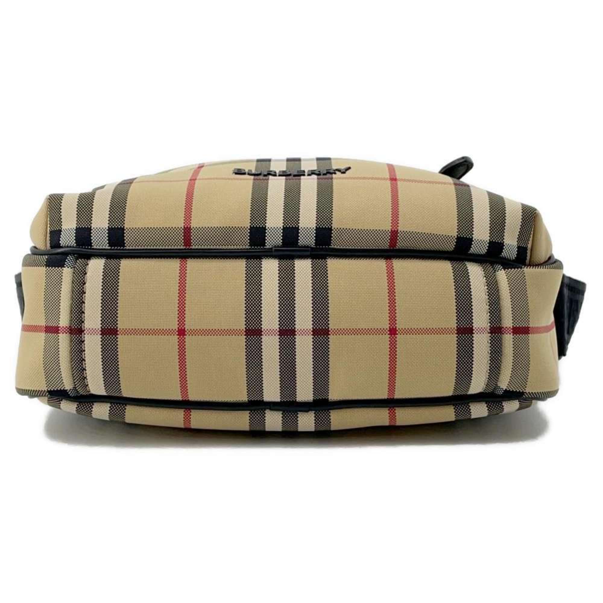 Burberry Shoulder Bag Nova Check Paddy Canvas Leather 8069760 BURBERRY