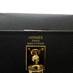 Hermes handbag Kelly 25, outer stitching, black, Epson, B stamp, 2-way shoulder, black