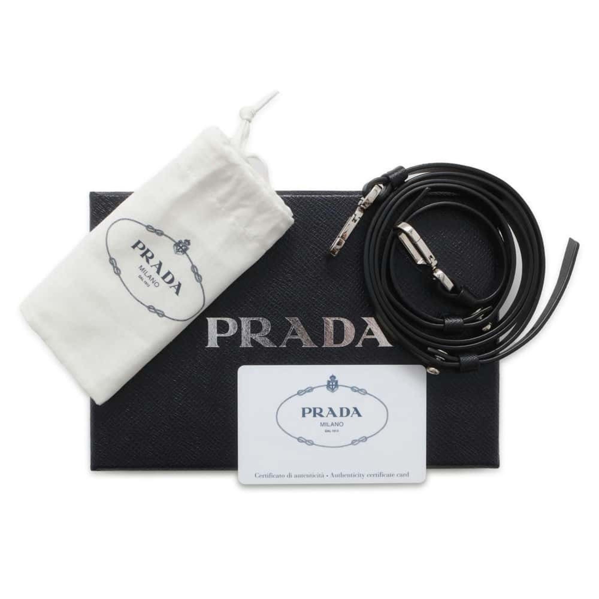 Prada Shoulder Pouch Saffiano 2ZH097 PRADA Bag Black