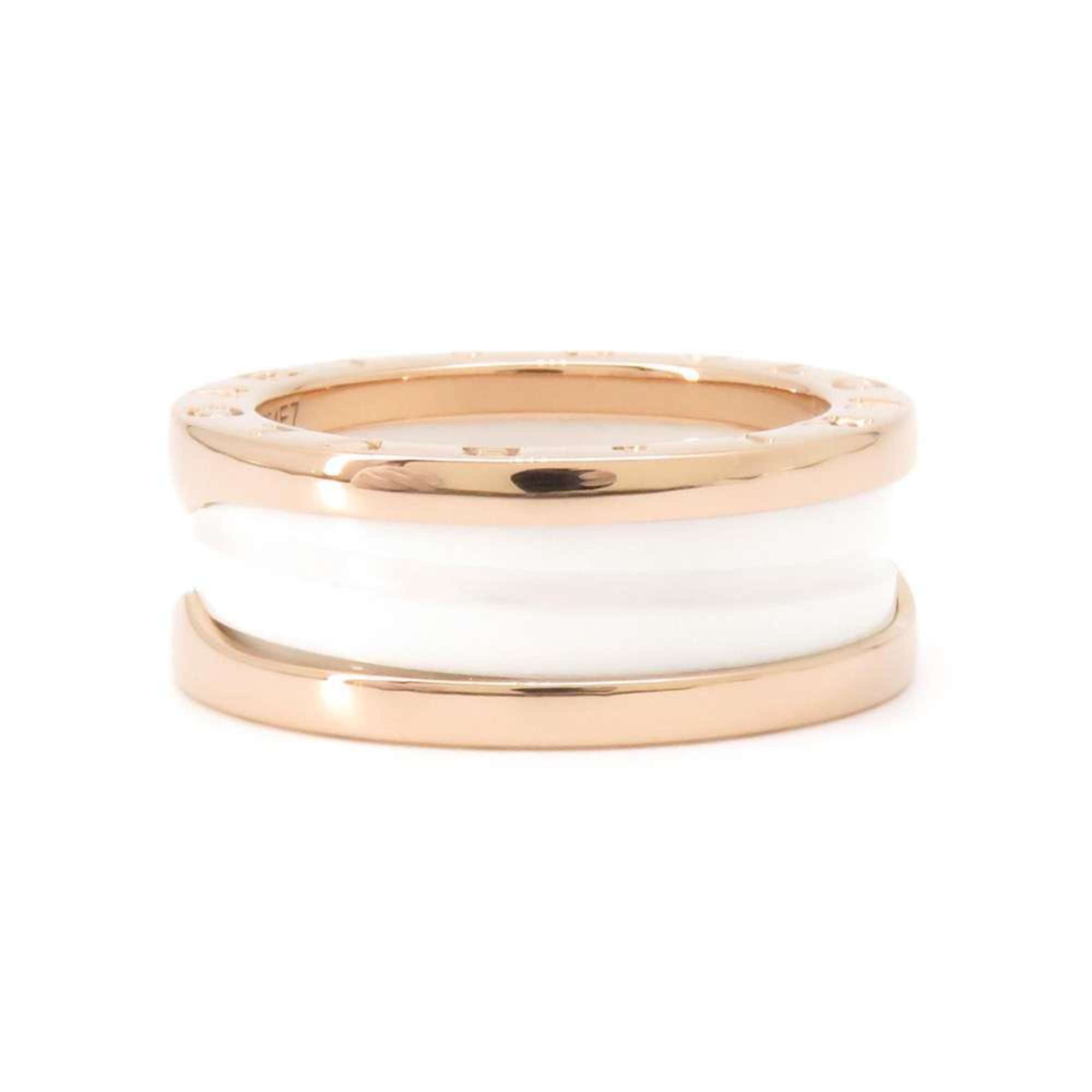 BVLGARI Ring B-zero1 2-band K18PG pink gold white ceramic size 53 347021