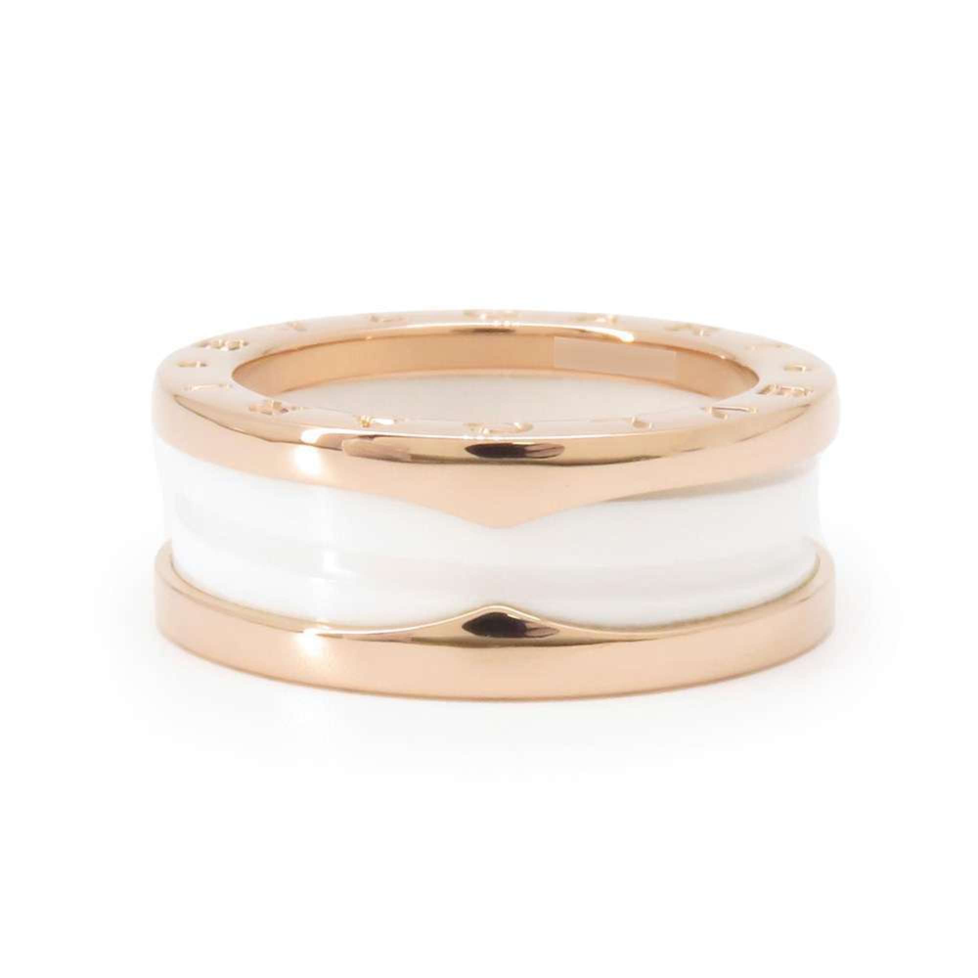 BVLGARI Ring B-zero1 2-band K18PG pink gold white ceramic size 53 347021