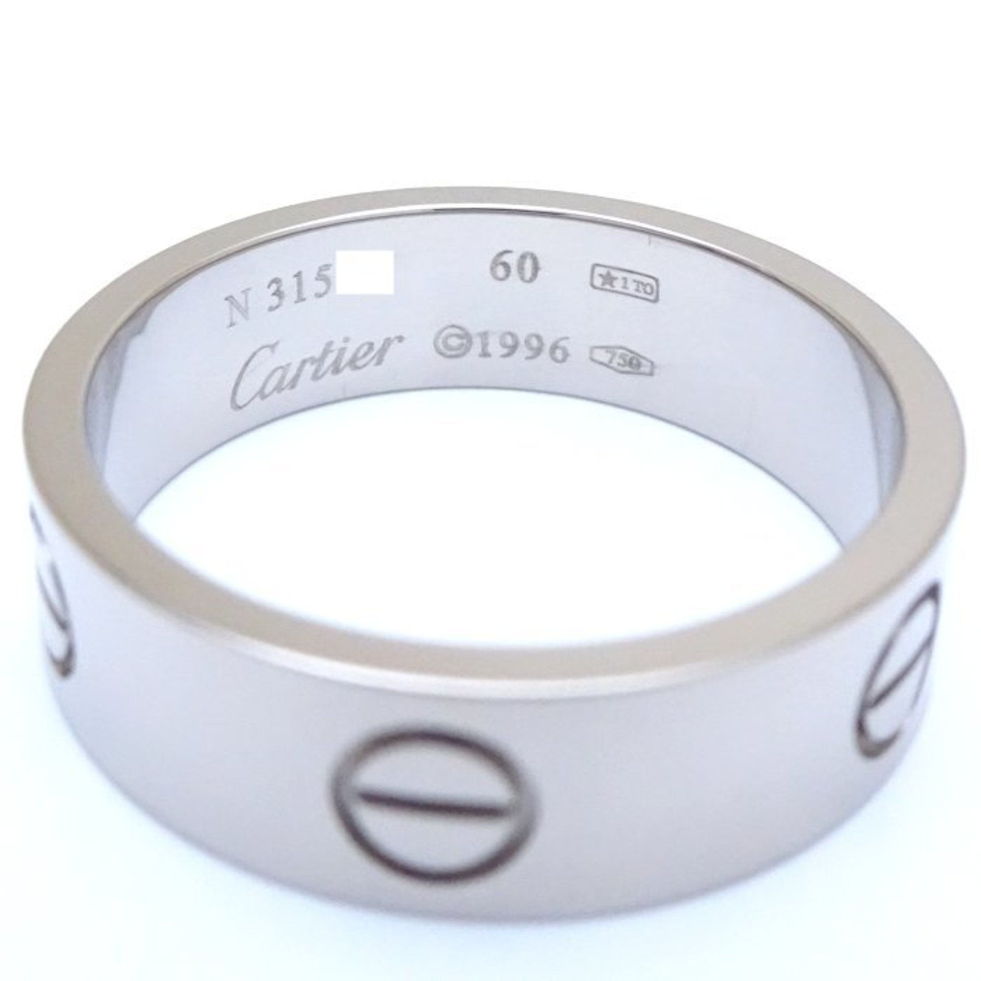 CARTIER Cartier Love Ring #60 LOVE B4084700 K18WG White Gold 292532