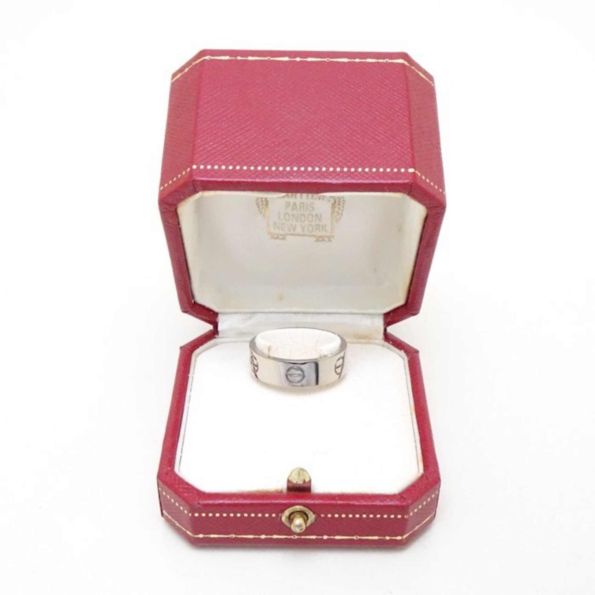 CARTIER Cartier Love Ring #60 LOVE B4084700 K18WG White Gold 292532