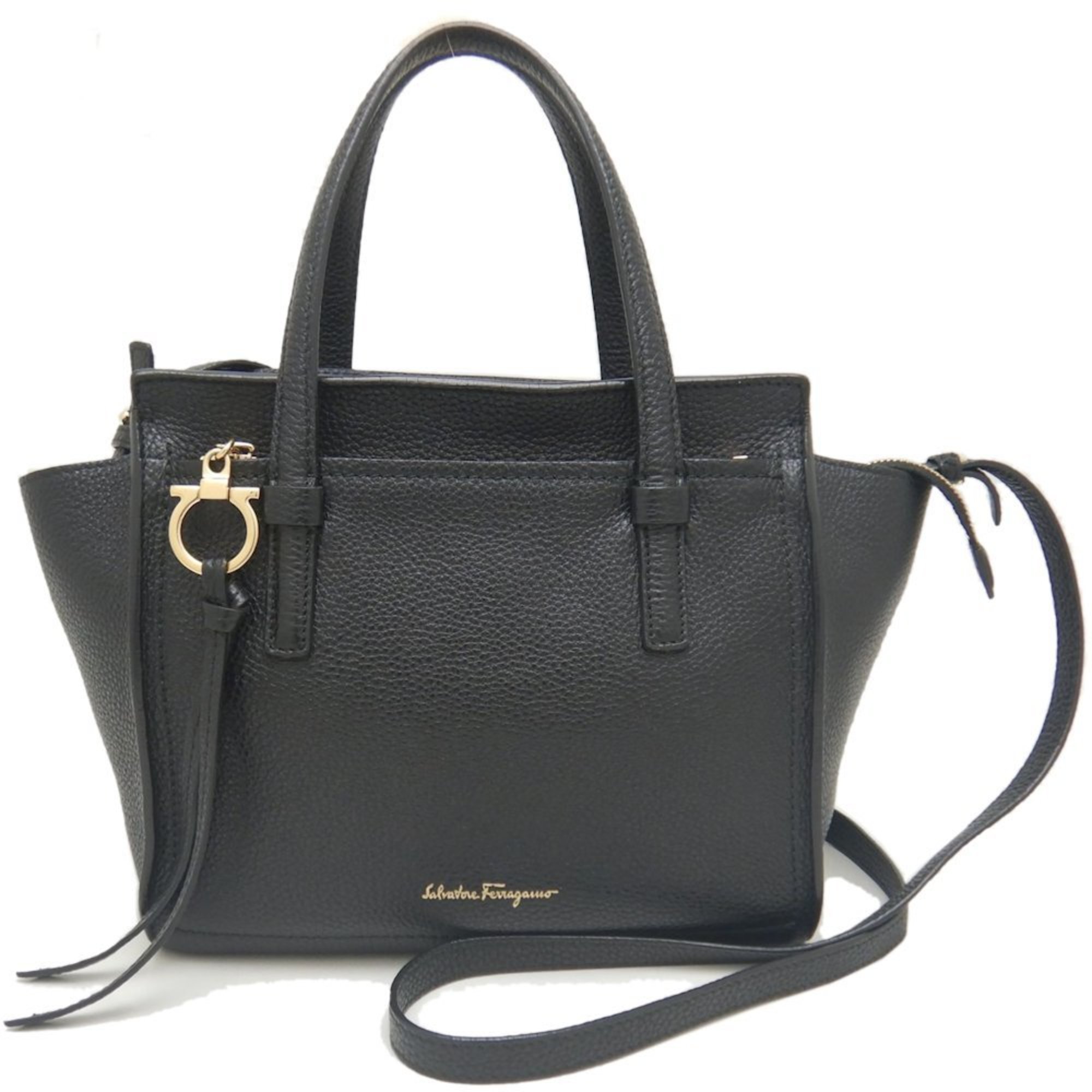 Salvatore Ferragamo Amy EE21F478 Handbag Leather Black 252170