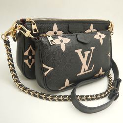 LOUIS VUITTON Louis Vuitton Bicolor Monogram Empreinte Multi Pochette Accessoires M45777 Shoulder Bag Black Cream 252166