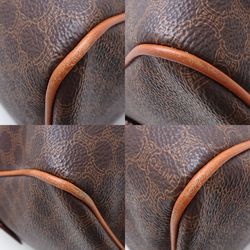 CELINE Handbag Macadam Coated Canvas x Leather Brown 351740