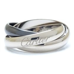 CARTIER Trinity Ring #54 3-row K18WG White Gold x Black Ceramic 292447