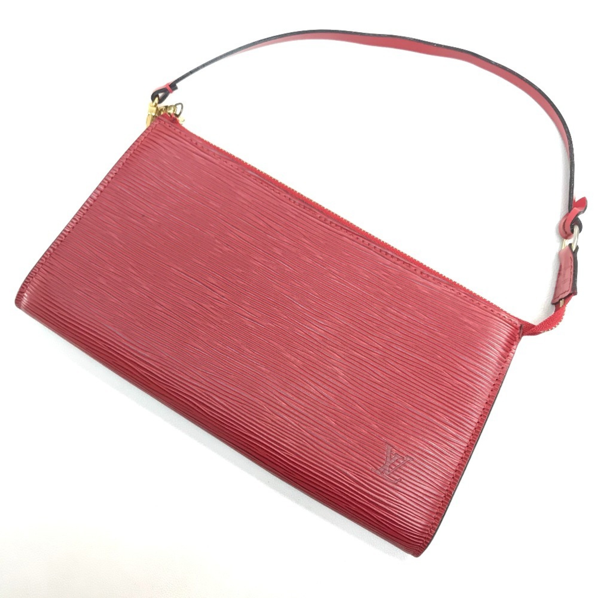 LOUIS VUITTON M52947 Epi Pochette Accessory Handbag Pouch Leather Women's Castilian Red