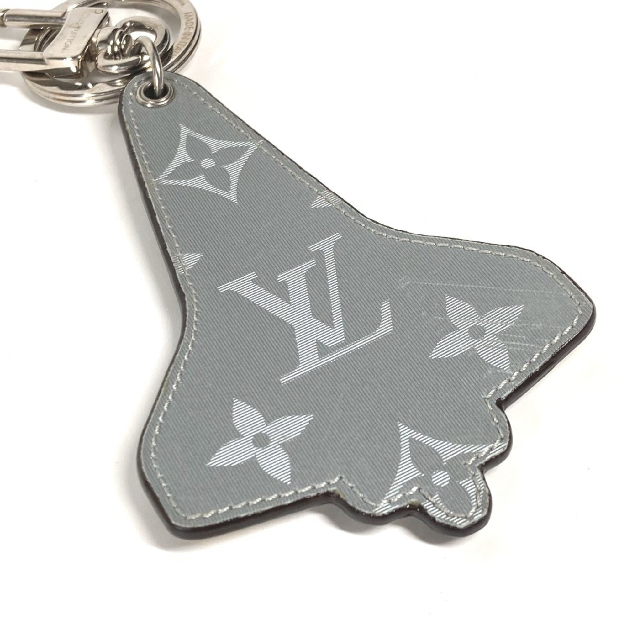 LOUIS VUITTON MP2215 Monogram Titanium Porto Cle Mascot Rocket Bag Charm Keychain Rubber Men's Yellow