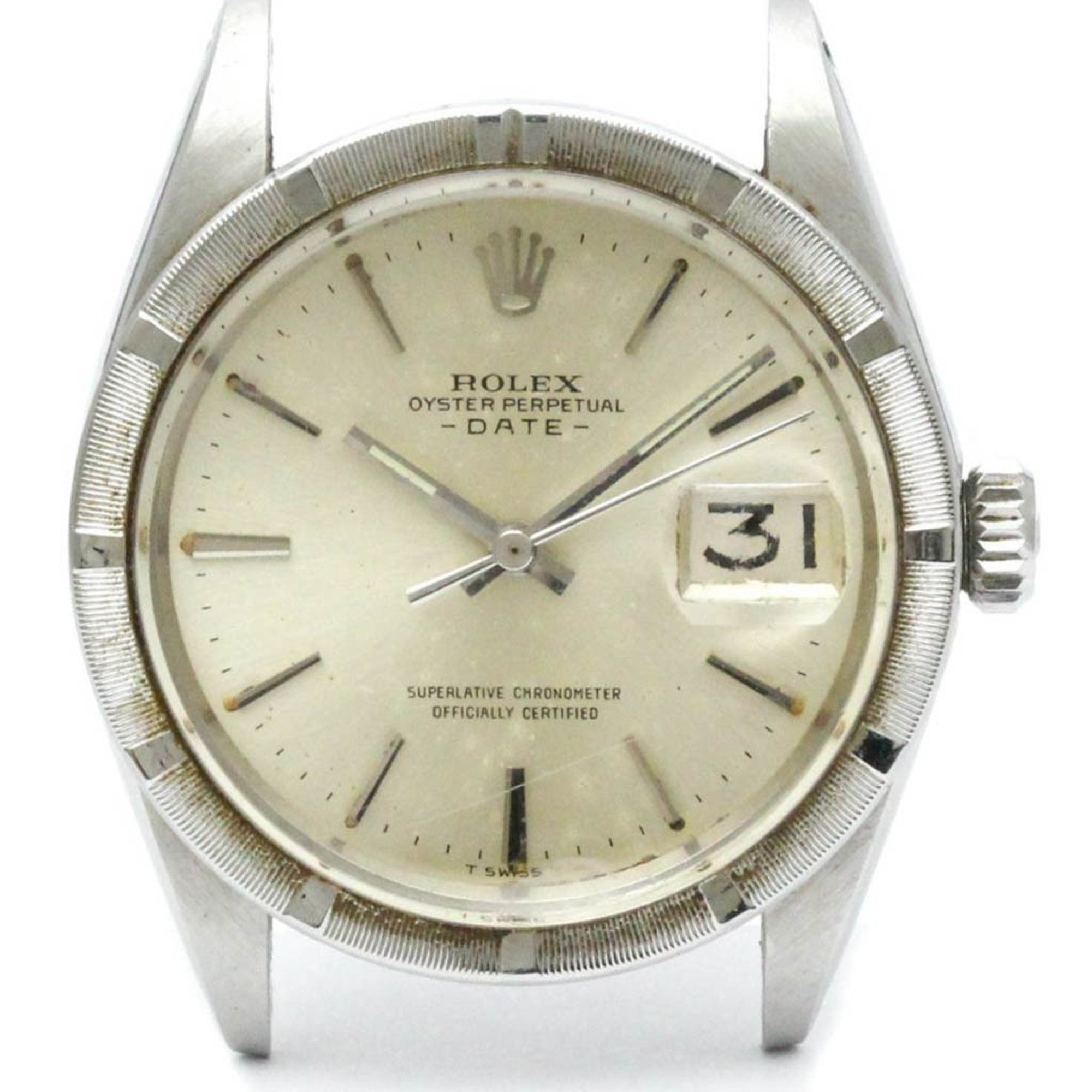 ROLEX Oyster Perpetual Date 1501 Steel Automatic Mens Watch Head Only BF576139