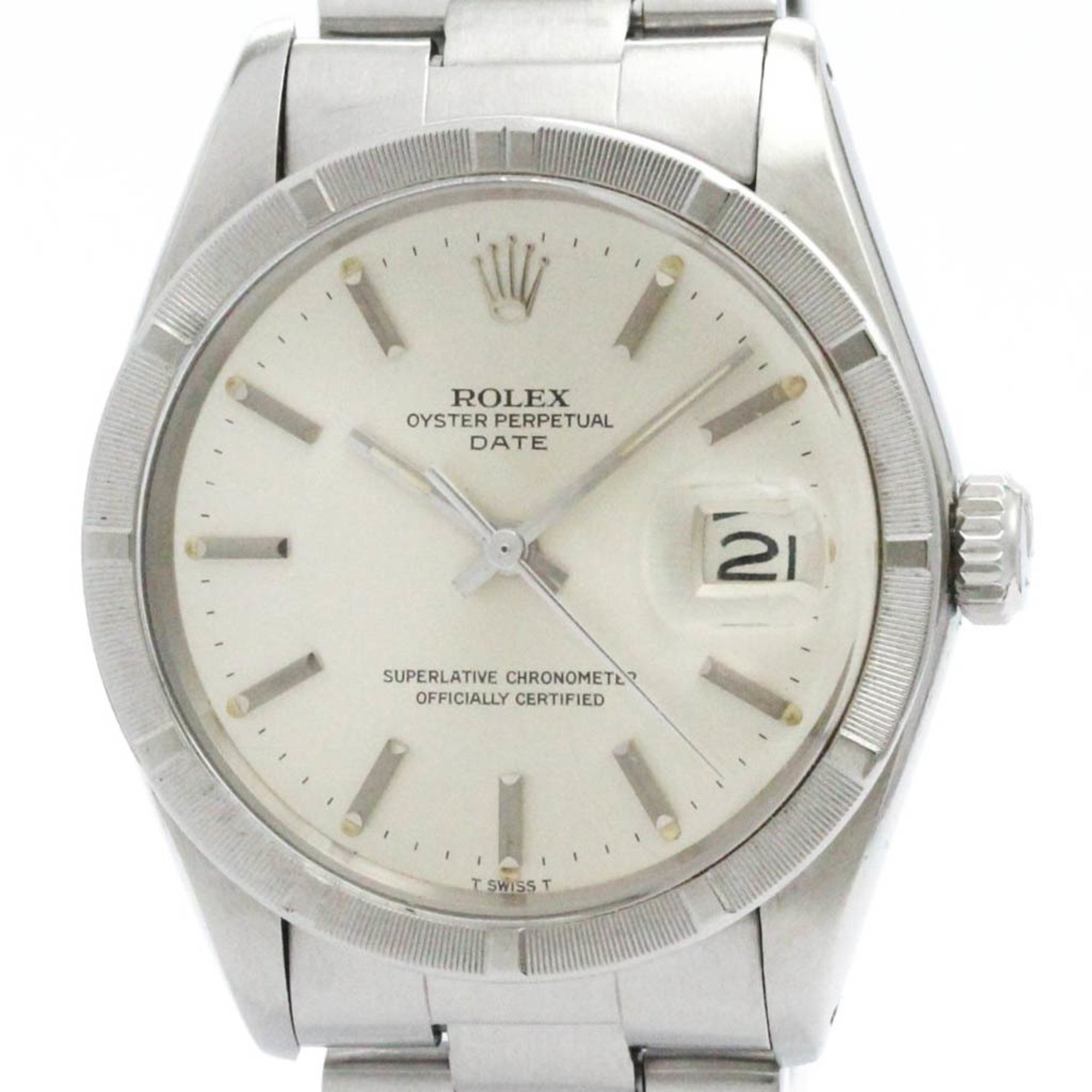 Vintage ROLEX Oyster Perpetual Date 1501 Steel Automatic Mens Watch BF575755