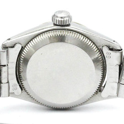 Vintage ROLEX Oyster Perpetual Date 6517 White Gold Steel Ladies Watch BF573276