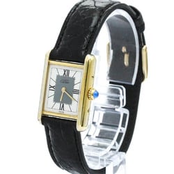 CARTIER Must Tank Vermeil Gold Plated Quartz Ladies Watch 5057001 BF562518