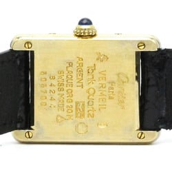 CARTIER Must Tank Vermeil Gold Plated Quartz Ladies Watch 5057001 BF562518