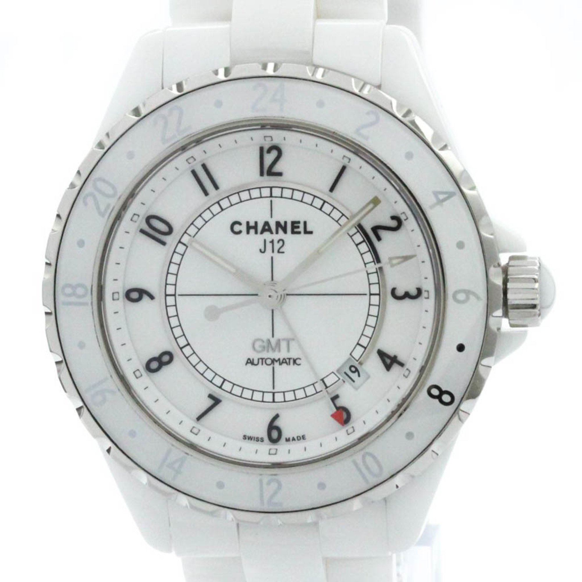 Polished CHANEL J12 Ceramic Automatic Mens Watch H2126 BF576533 eLADY Globazone