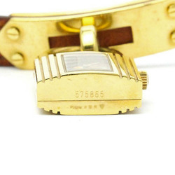 HERMES Kelly Watch Gold Plated Leather Quartz Ladies Watch KE1.201 BF576536