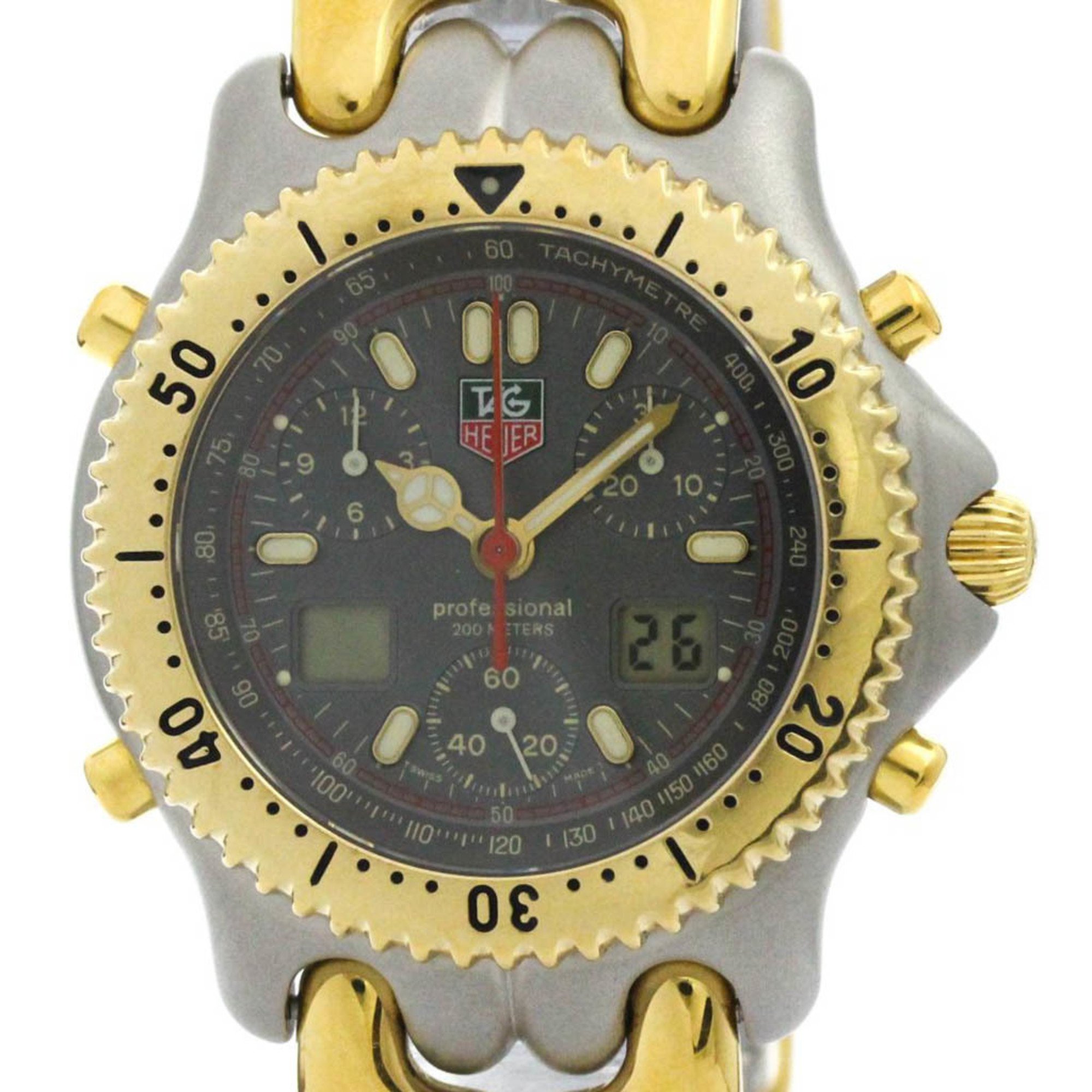 TAG HEUER Sel Chronograph Gold Plated Steel Quartz Mens  Watch S25.206 BF575148