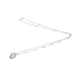 Cartier Baby Love Diamond Necklace White Gold (18K) Diamond Men,Women Fashion Pendant Necklace (Silver)