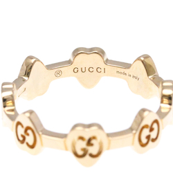 Gucci Icon Heart Station Ring Pink Gold (18K) Fashion No Stone Band Ring Pink Gold