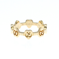 Gucci Icon Heart Station Ring Pink Gold (18K) Fashion No Stone Band Ring Pink Gold