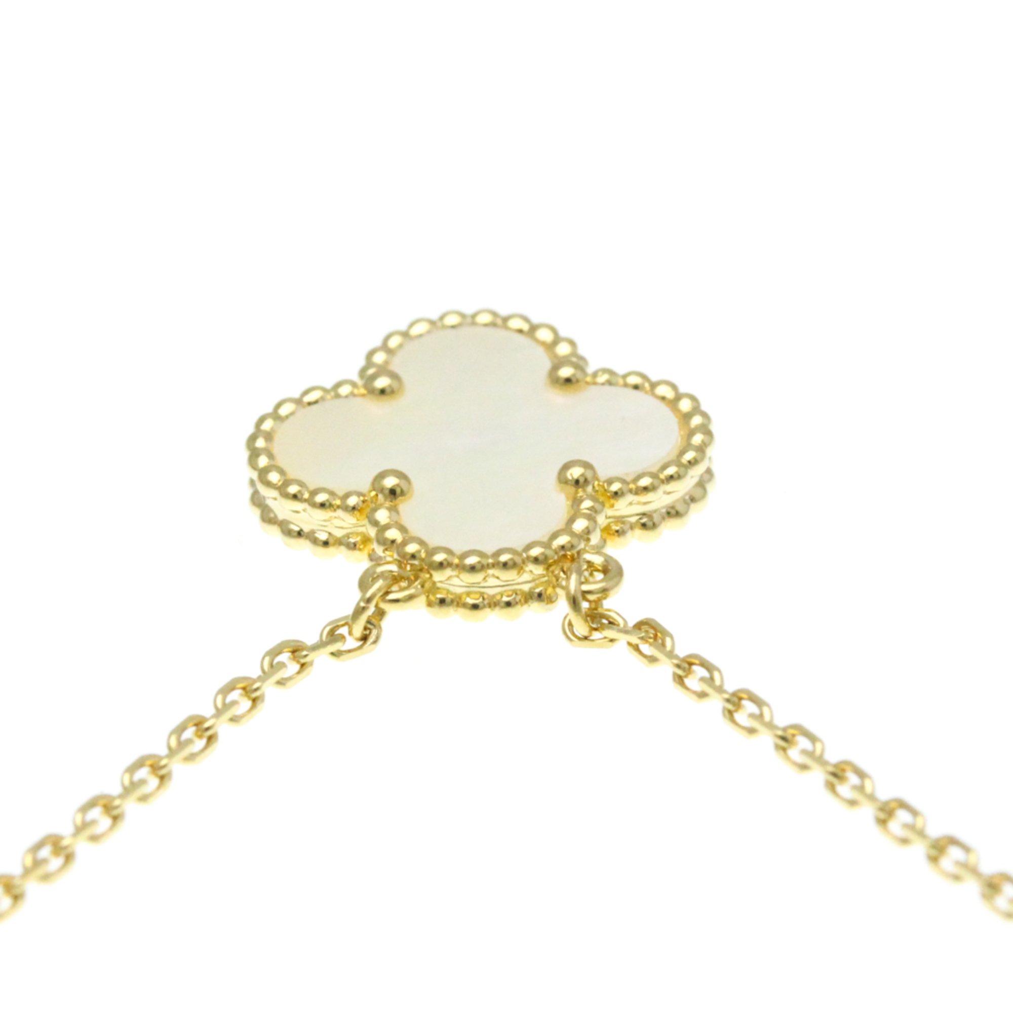 Van Cleef & Arpels Vintage Alhambra VCARA45900 Yellow Gold (18K) Shell Men,Women Fashion Pendant Necklace (Gold)