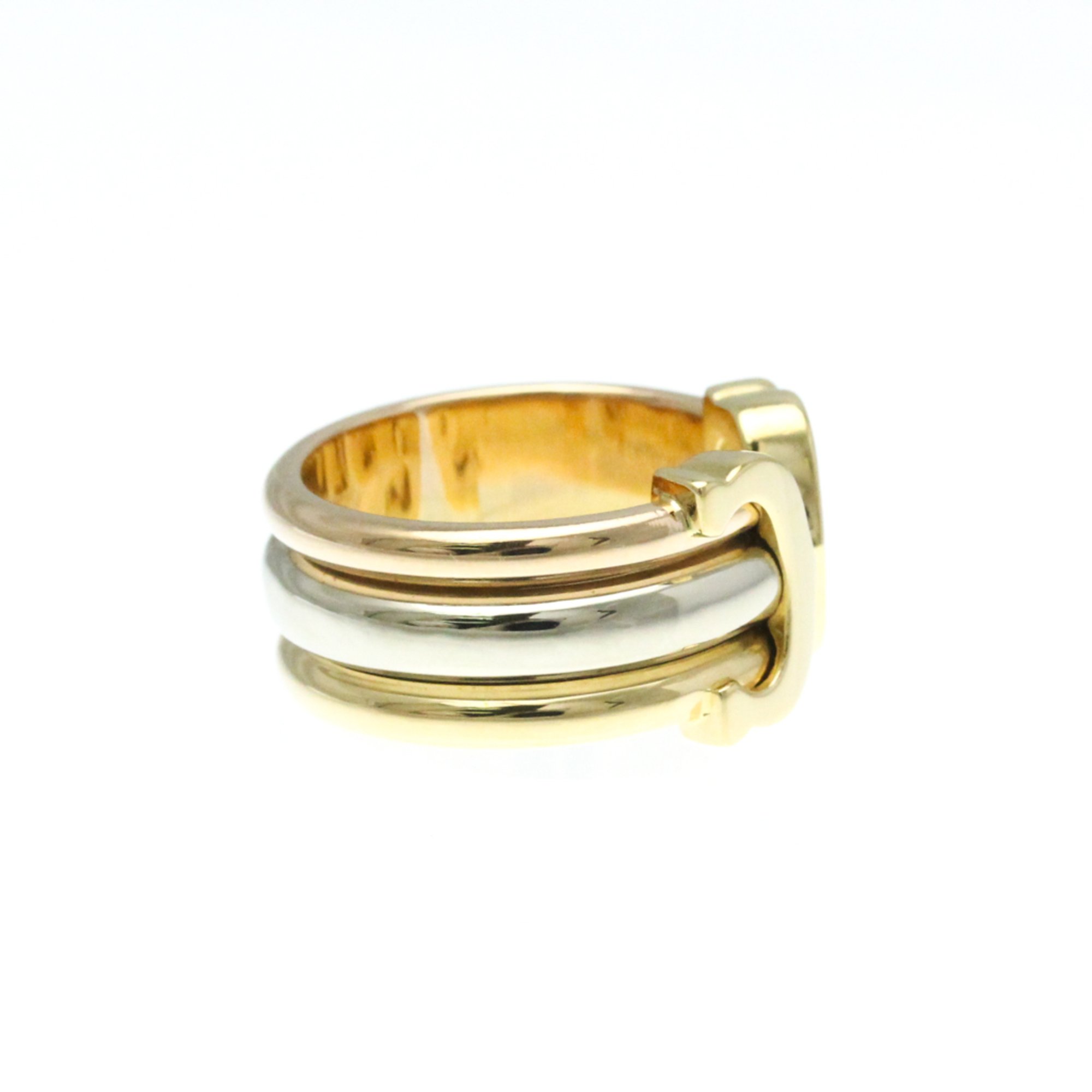 Cartier 2C Trinity Ring Pink Gold (18K),White Gold (18K),Yellow Gold (18K) Fashion No Stone Band Ring Gold