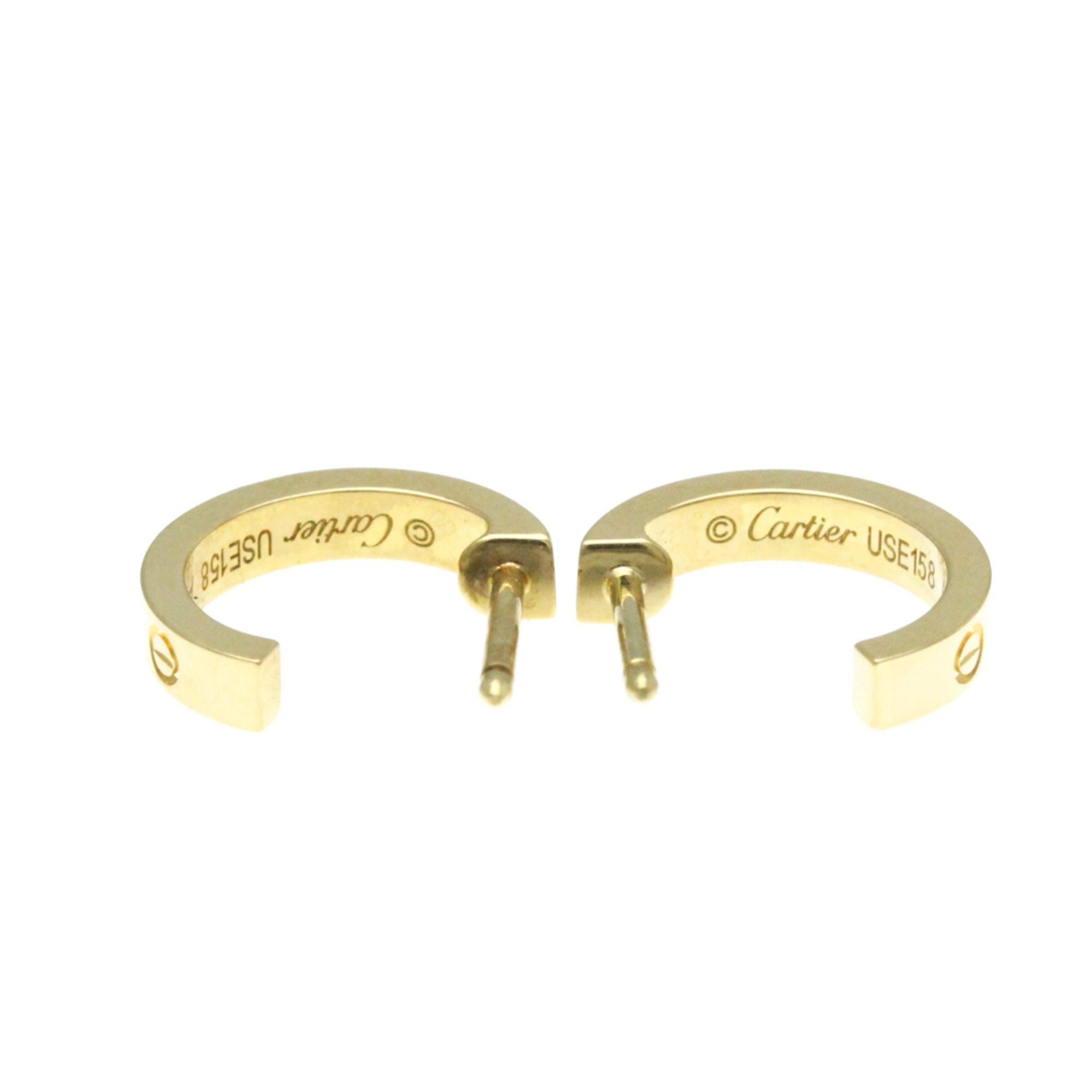 Cartier Mini Love Earrings No Stone Yellow Gold (18K) Half Hoop Earrings Gold