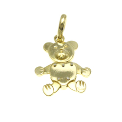 Pomellato Bear Orsetto Charm No Stone Men,Women Fashion Pendant Necklace (Gold)