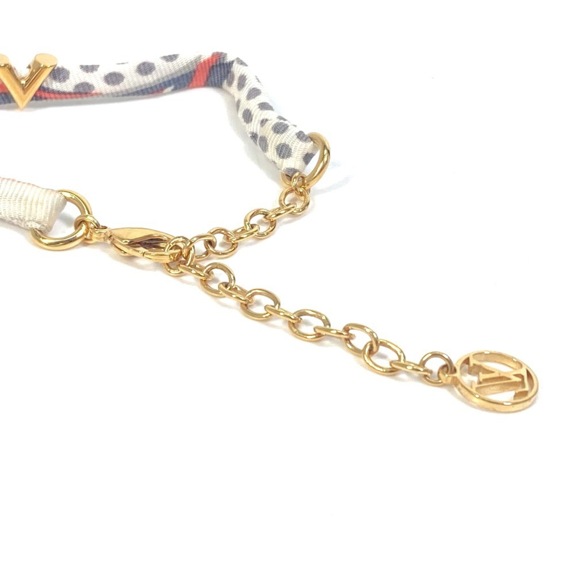 LOUIS VUITTON M68415 Be Mindful V Bracelet Silk Women's White