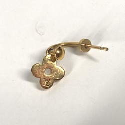 LOUIS VUITTON M64859 Monogram Flower Earrings Blooming Metal Women's Gold